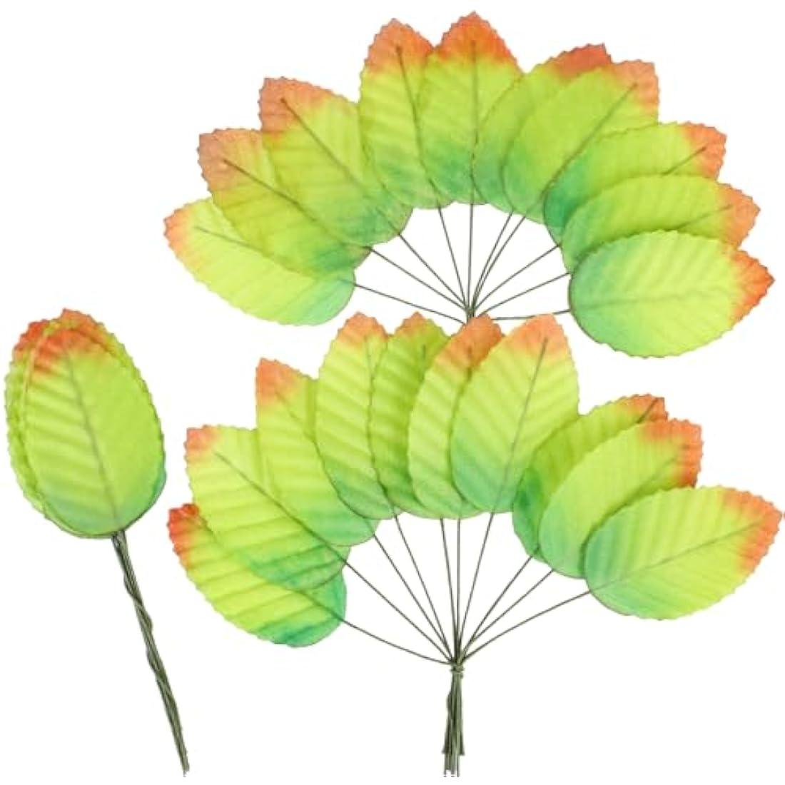 200Pcs Artificial Rose Leaves – Faux Silk Greenery for DIY Crafts