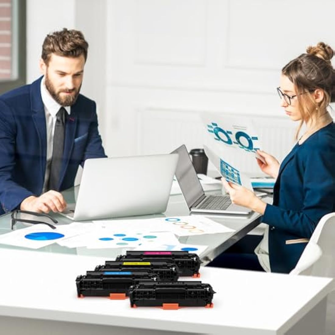 SMARTOMI 305X 305A Remanufactured Toner Cartridges for HP LaserJet - 4 Pack