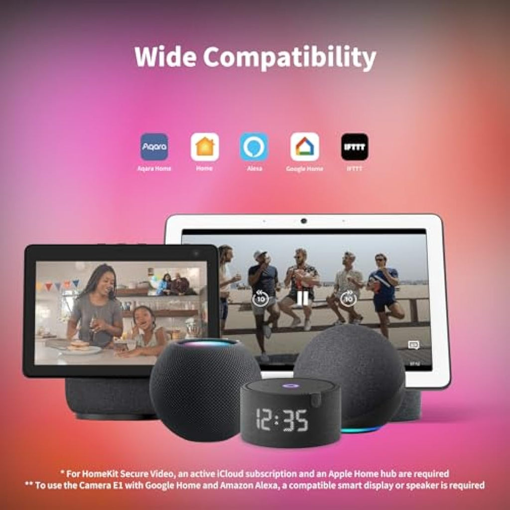 Aqara E1 2K Indoor Security Camera | Pan & Tilt Wi-Fi 6 HomeKit Cam