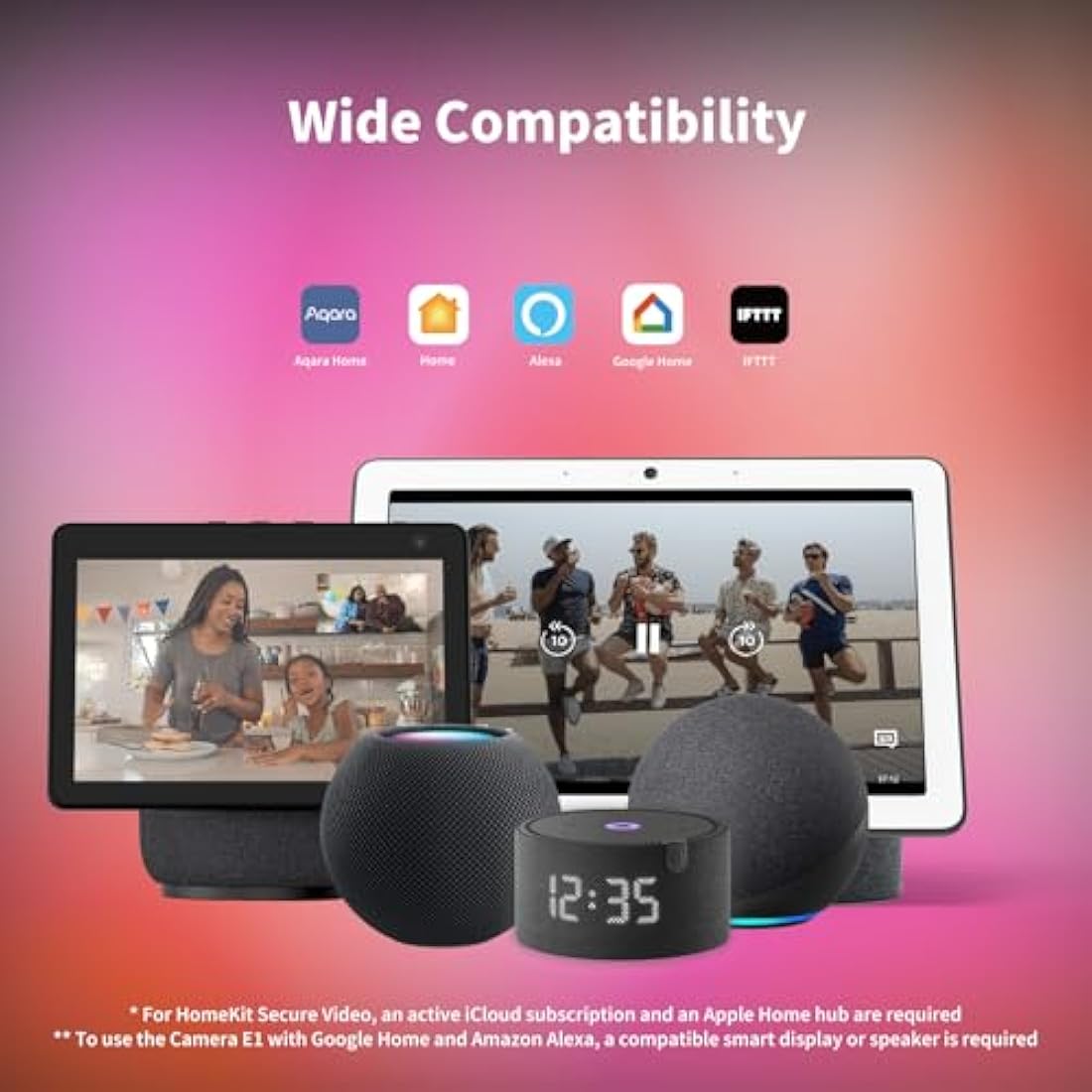 Aqara E1 2K Indoor Security Camera | Pan & Tilt Wi-Fi 6 HomeKit Cam