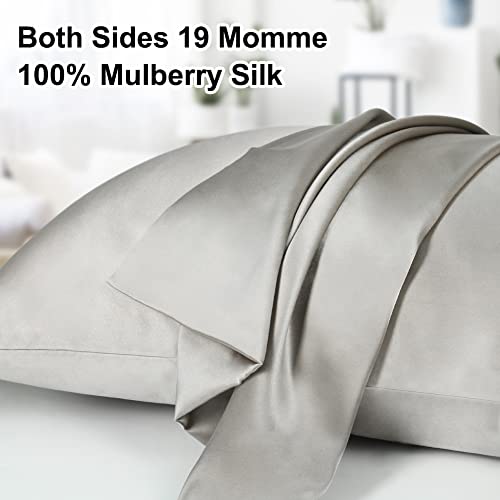 Tenn Well 2-Pack Mulberry Silk Pillowcase | 19 Momme 100% Pure Silk