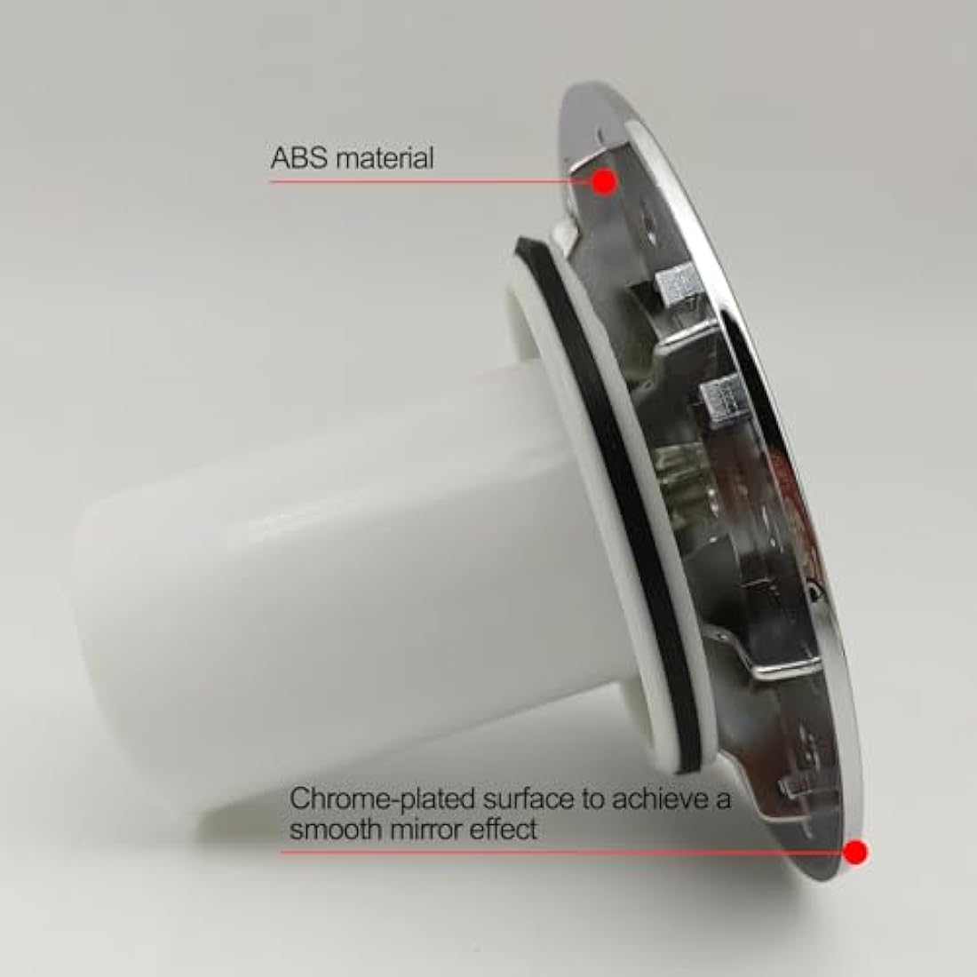 YUNLEX Shower Drain Cover – 115mm Chrome Replacement for 90mm Waste