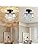 Bestier Modern Black Crystal Chandelier – Semi-Flush Mount Ceiling Light