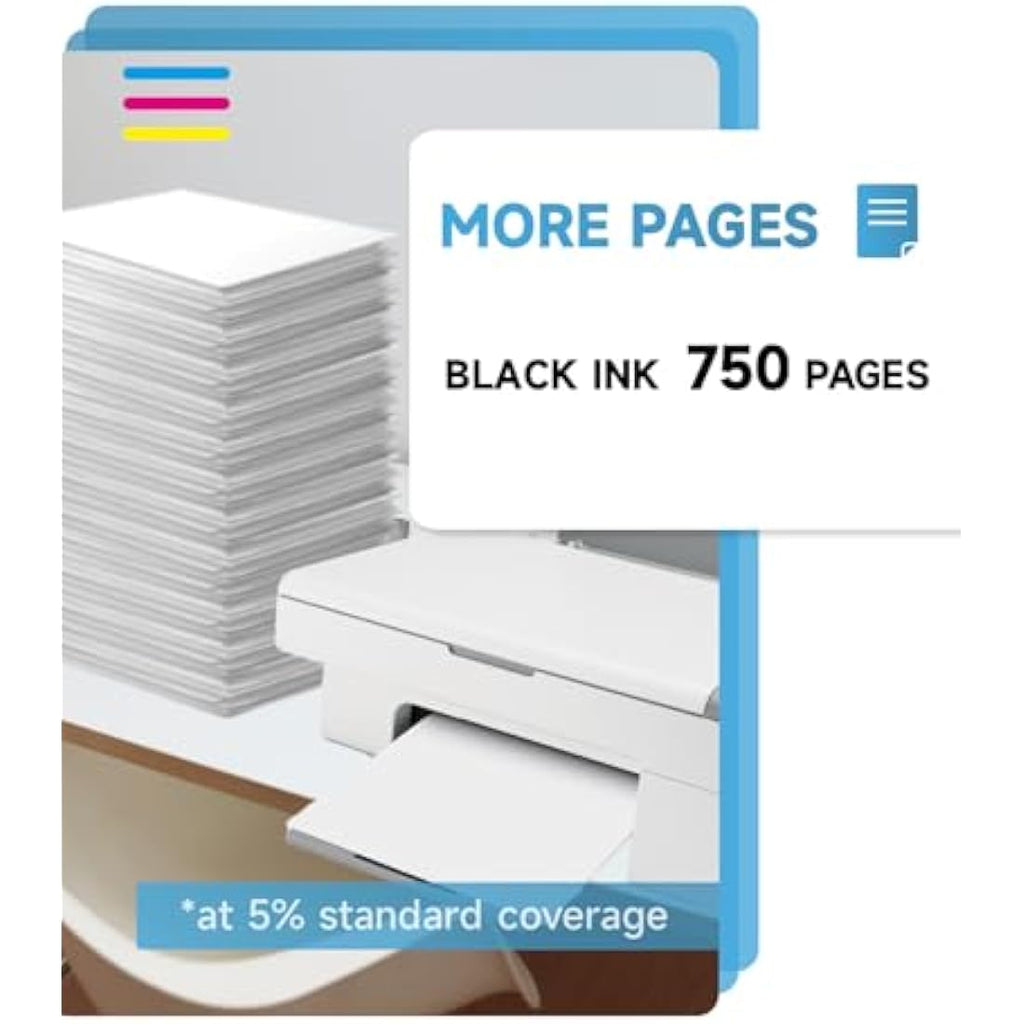 INKYEAH 303XL Black Ink Cartridges 2-Pack for HP Envy Photo & Tango