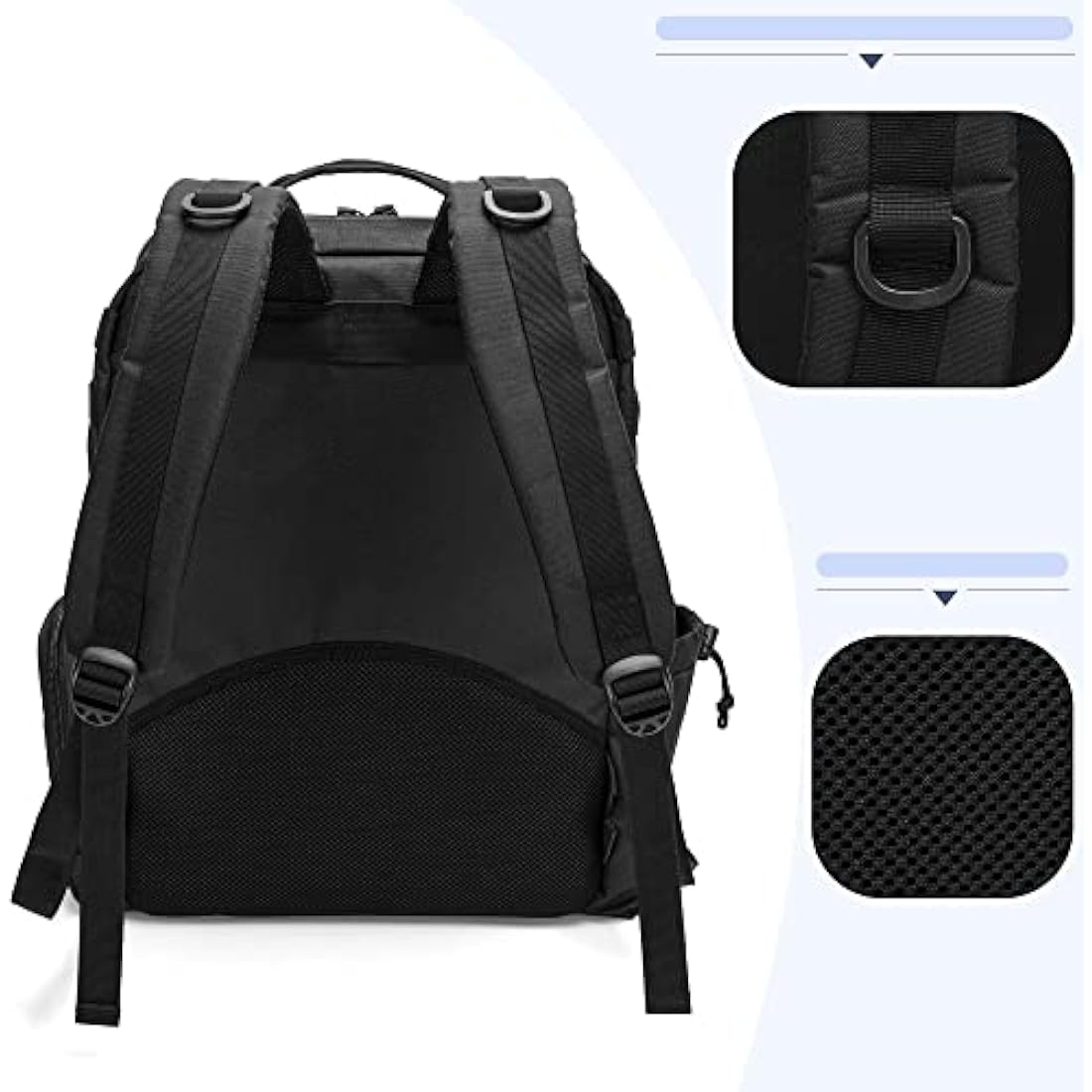 BAFASO Barber Backpack - Professional Hair Tool Travel Bag, Black