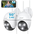 ieGeek 2K Dual-Band WiFi PTZ Outdoor Security Camera - 2-Way Audio (2 Pack)