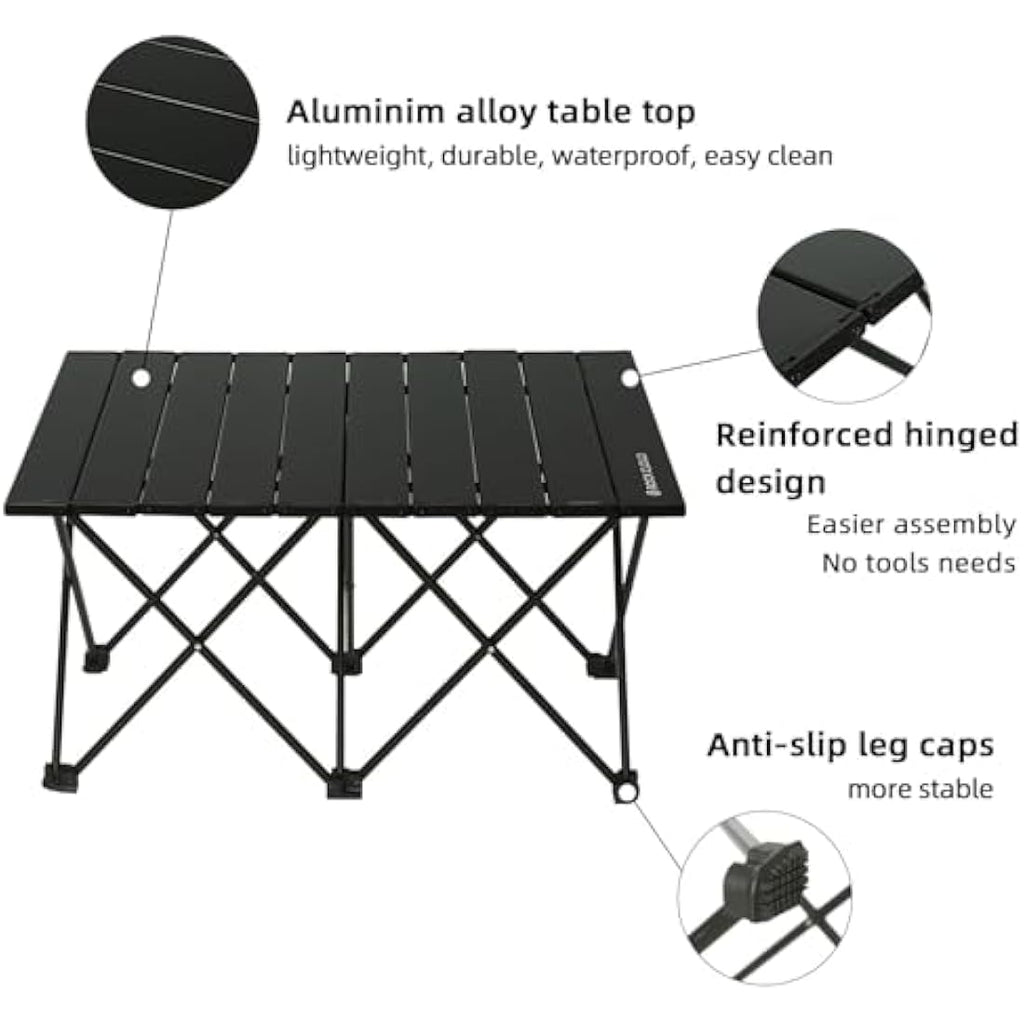 Rock Cloud Ultralight Aluminum Camping Table | Portable Folding Beach Table