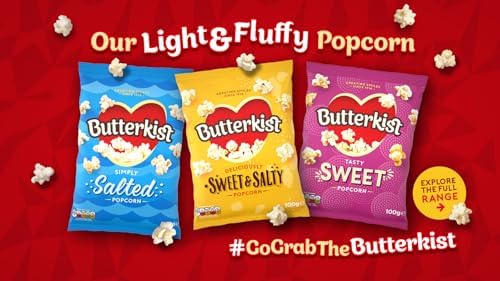 Butterkist Crunchy Toffee Popcorn – 12 x 6x20g Multipack Case