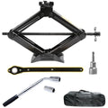 LEADSTAND 2-Ton Scissor Jack Kit with Lug Wrench and Drill Adapter