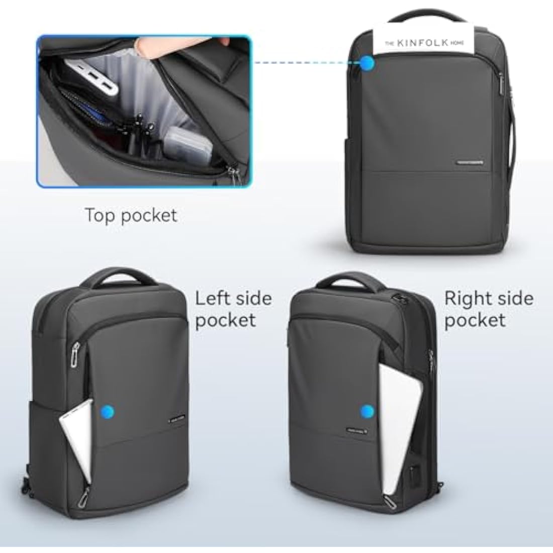 Mark Ryden 3-in-1 Convertible Laptop Backpack | 15.6 Inch USB Bag - Grey