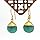 Jolof Store Green Amazonite Teardrop Earrings | 14K Gold-Plated Jewelry