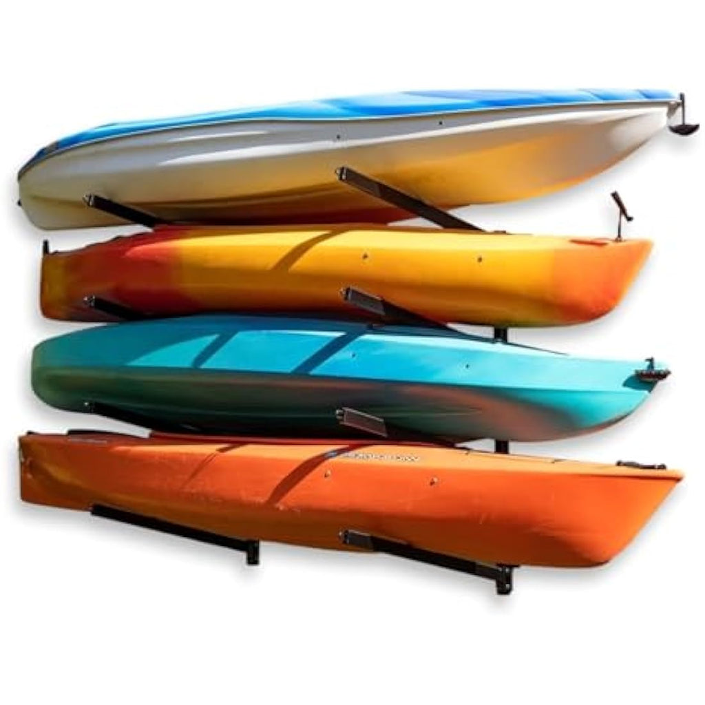 4 Kayak Storage Rack | Heavy-Duty 400lb Wall Mount