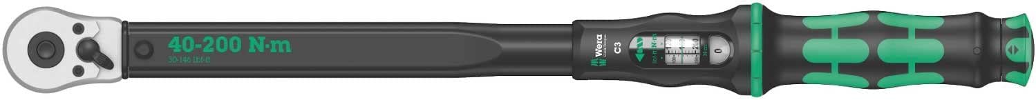 Wera Click-Torque C 3 Adjustable Torque Wrench | 1/2" Drive, 40-200 Nm
