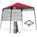 EAGLE PEAK 8x8 Slant Leg Portable Canopy with Backpack Case - Red
