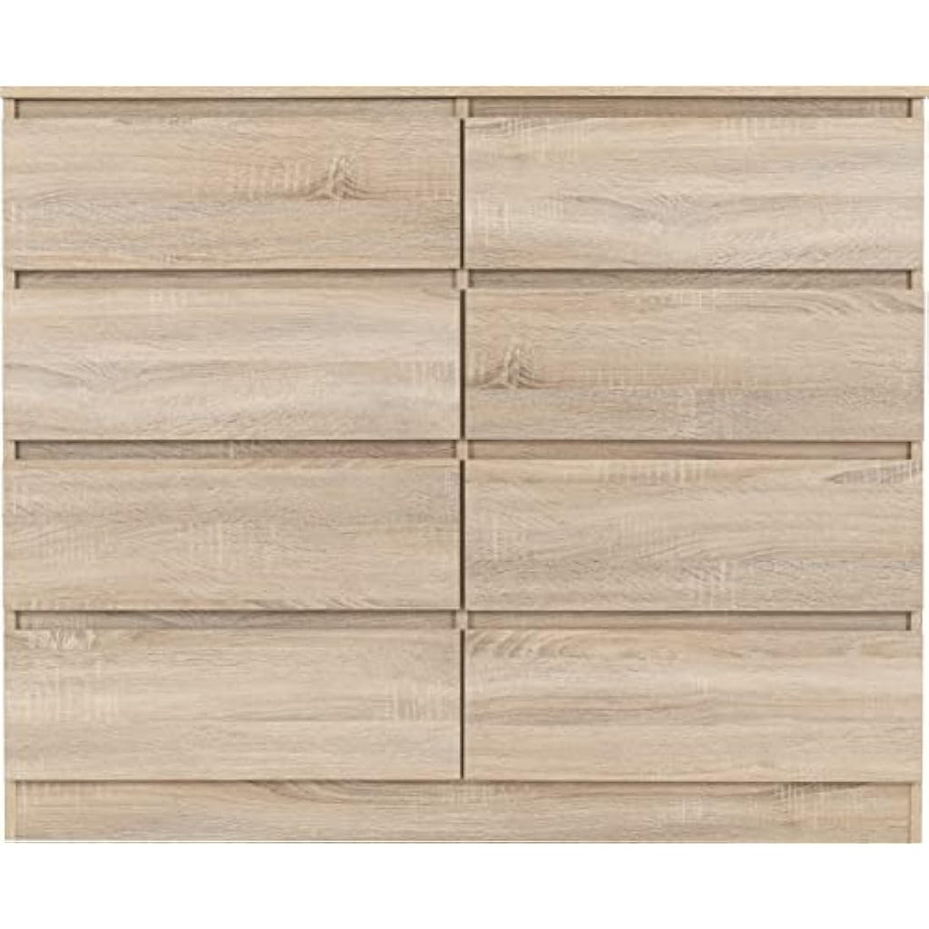 Seconique Malvern 8 Drawer Chest – Sonoma Oak Effect Bedroom Dresser