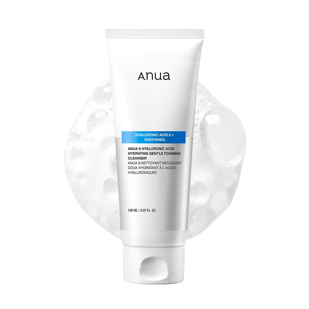 ANUA Hydrating Gentle Foaming Cleanser | Korean Face Wash for Dry Skin