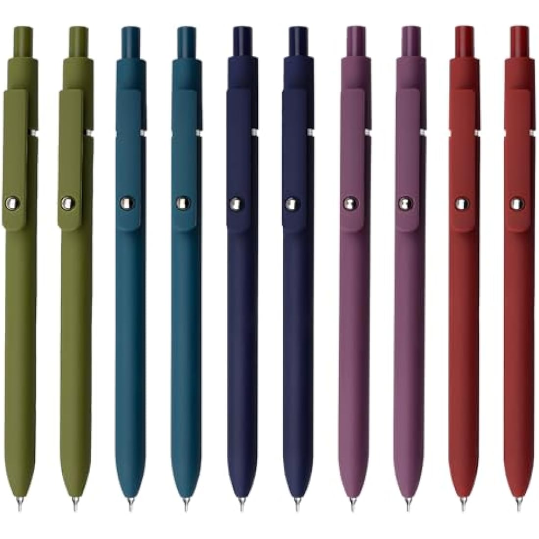 UIXJODO 0.5mm Black Gel Pens – 10 Pcs Retractable Fine Point Pens