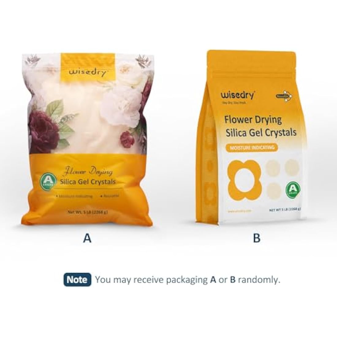 Wisedry Flower Drying Silica Gel | 5 LBS Reusable Fine Crystals Desiccant