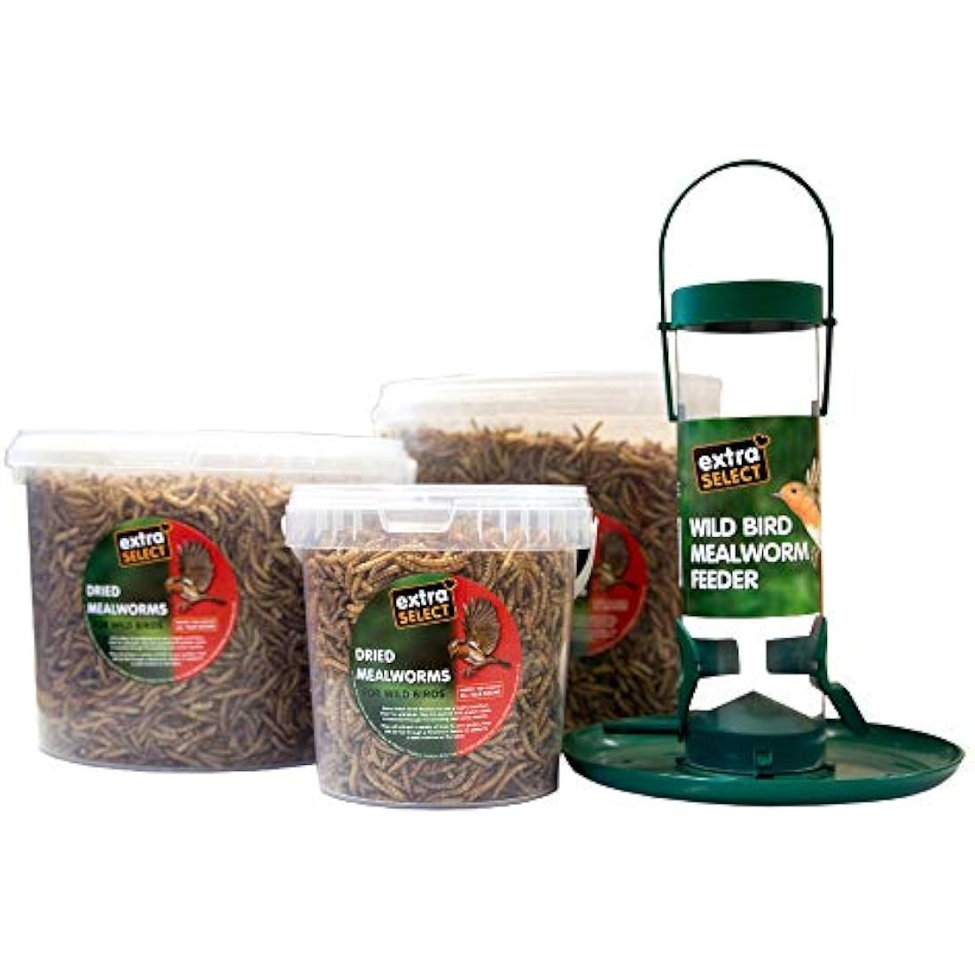Jolof Store Dried Mealworms for Wild Birds - High Protein Feed, 5L Tub