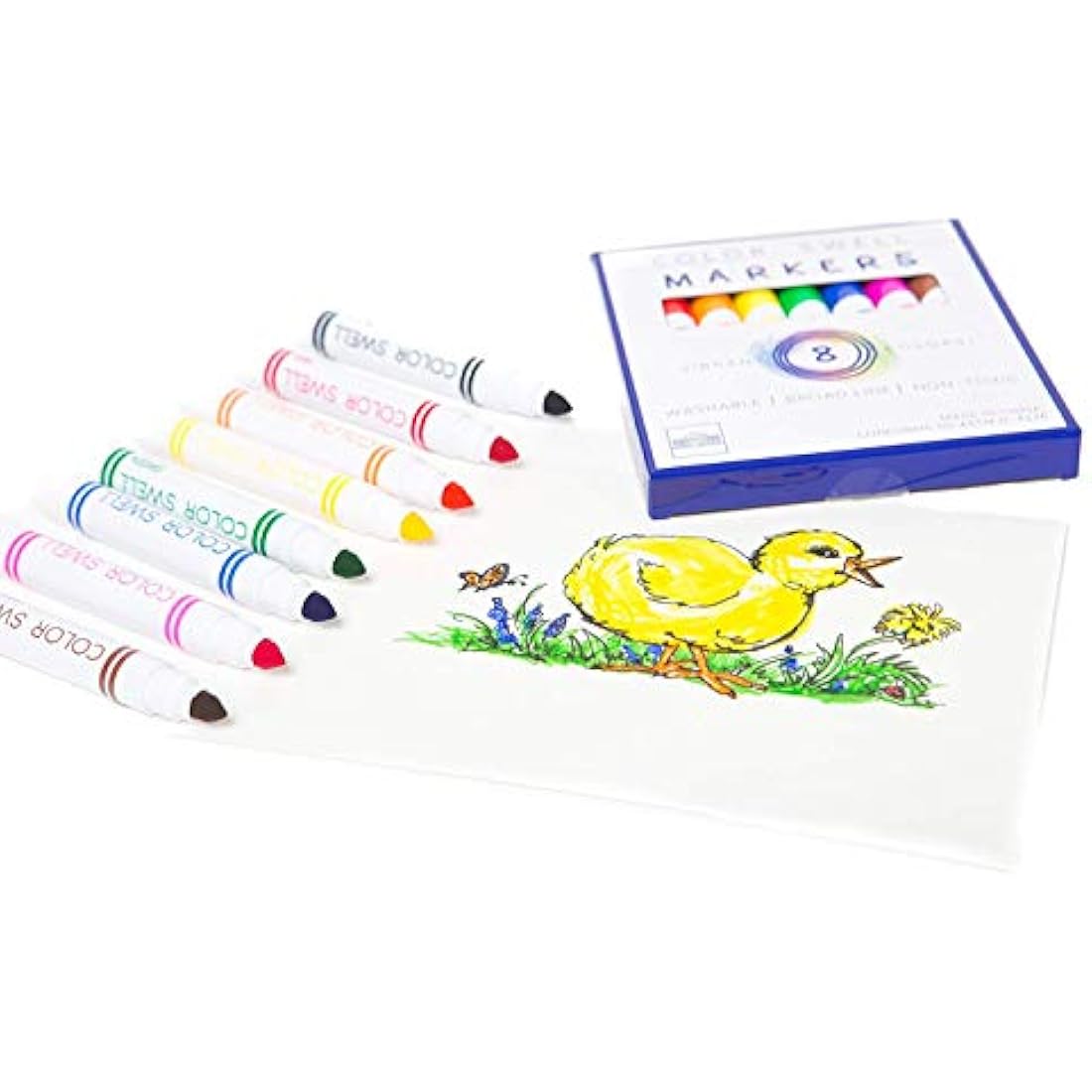 Color Swell Washable Markers Bulk Pack - 10 Sets of 8 Vibrant Colors