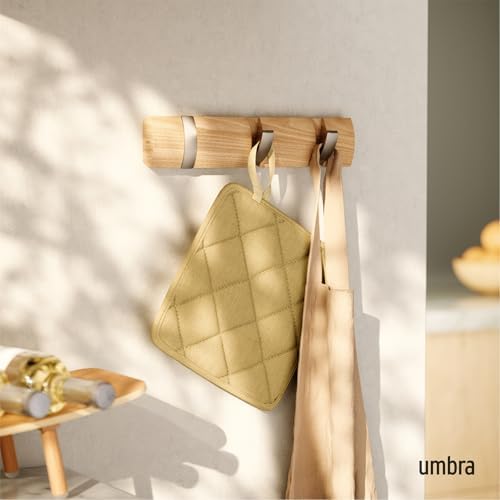 Umbra Flip 3-Hook Wall Mounted Coat Rack – Modern Retractable Hanger