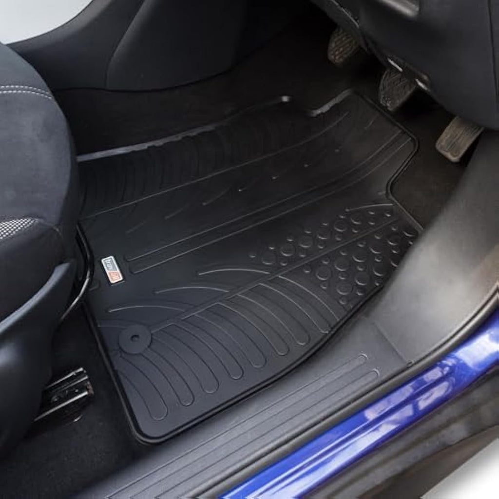 Travall Rubber Car Mats for Nissan Juke (2010-2019) | Heavy Duty Black
