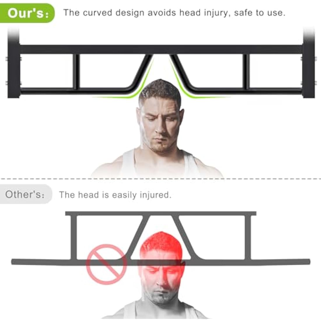 Kipika Wall Mounted Pull Up Bar – Heavy Duty Steel Home Gym Trainer
