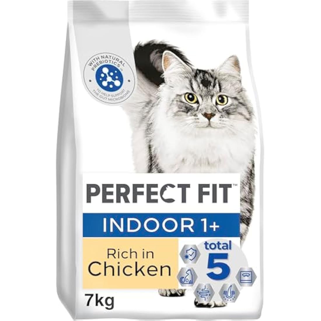 Perfect Fit Indoor Adult 1+ Dry Cat Food | Rich in Chicken - 7kg Bag