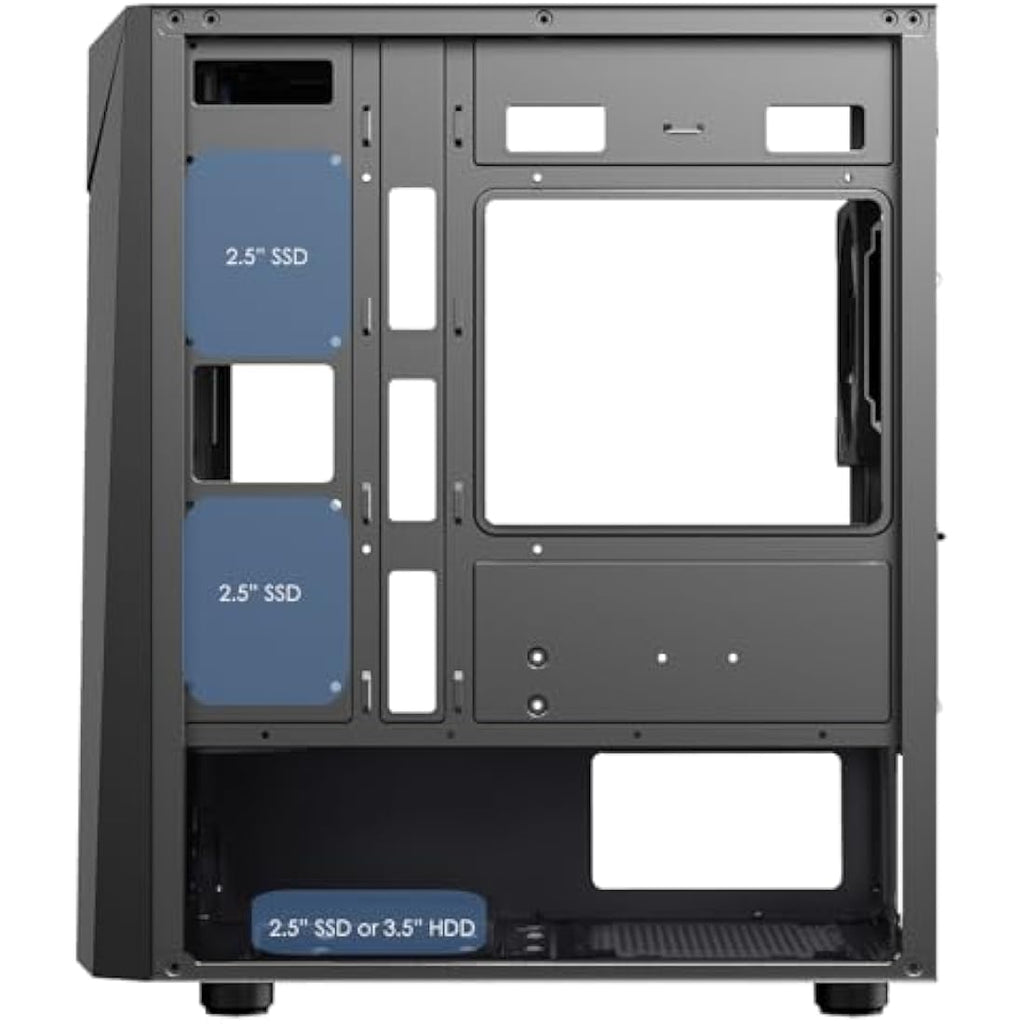 CiT Alpha Micro-ATX Gaming Case - ARGB Infinity Fan & Tempered Glass