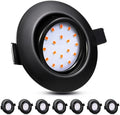 HiBay 8-Pack LED Downlights – Ultra Slim 5W Tilt Recessed Spotlights, Black