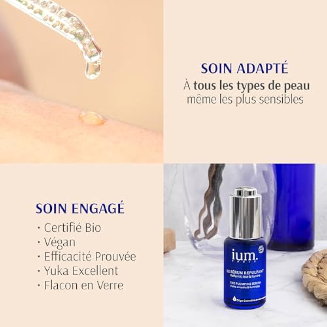 IUM Paris Vitamin C Face Serum – Anti-Aging & Hydrating Organic Formula