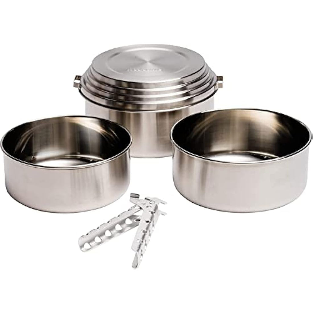 Solo Stove 3-Piece Stainless Steel Backpacking Pot Set with Sack