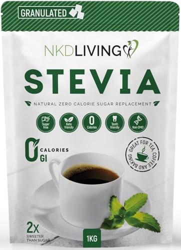 NKD Living Stevia Sweetener Granules | 1kg Natural Sugar Substitute