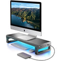 Vaydeer Aluminum Monitor Stand Riser with 4 USB 3.0 Ports – Black