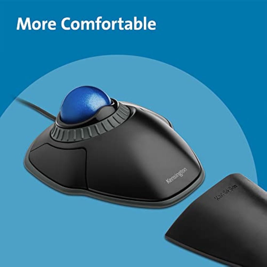 Kensington Orbit Wired Trackball Mouse with Scroll Ring – Blue
