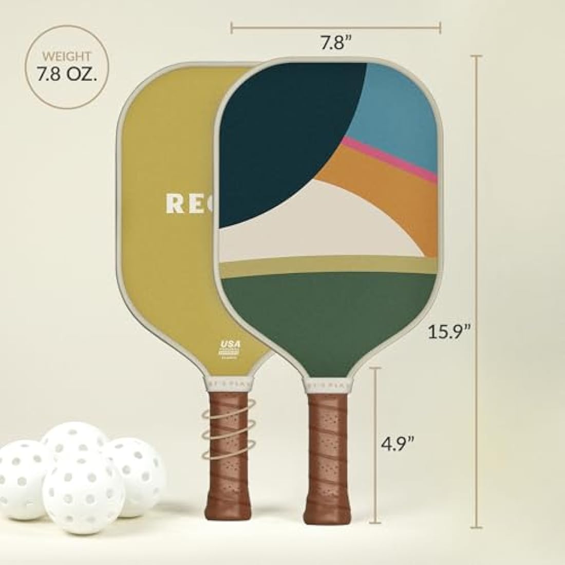 Recess Fiberglass Pickleball Paddle – USAPA Approved Honeycomb Core