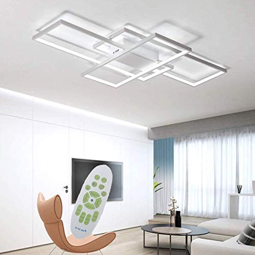 Jsz LED Dimmable Ceiling Light – Modern Metal & Acrylic Remote Control Lamp