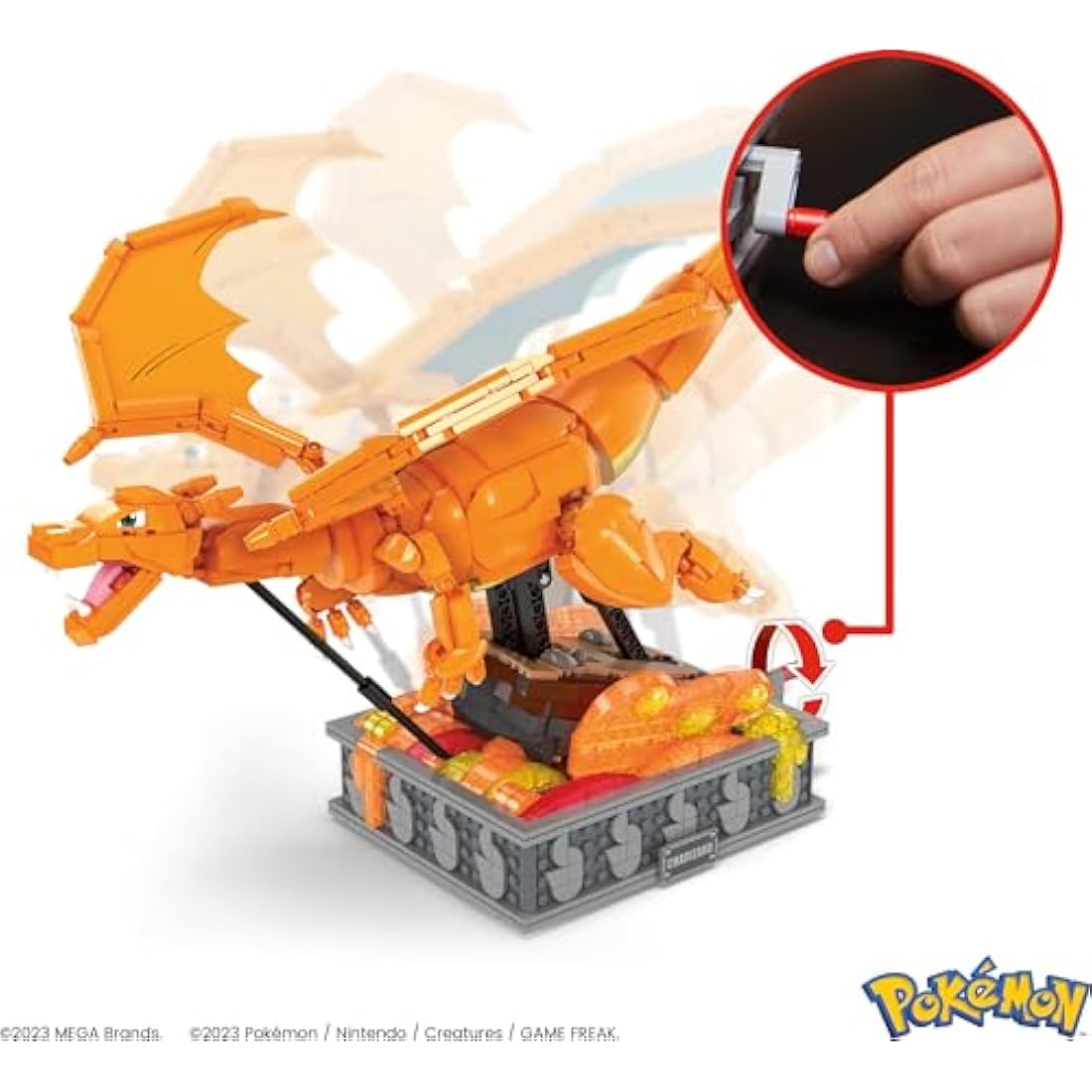 MEGA Pokémon Motion Charizard Building Set – 1664 Piece Collectible Model