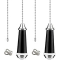 Jolof Store 2Pcs Light Pull Chain Extension - 85cm Black Chrome Handle
