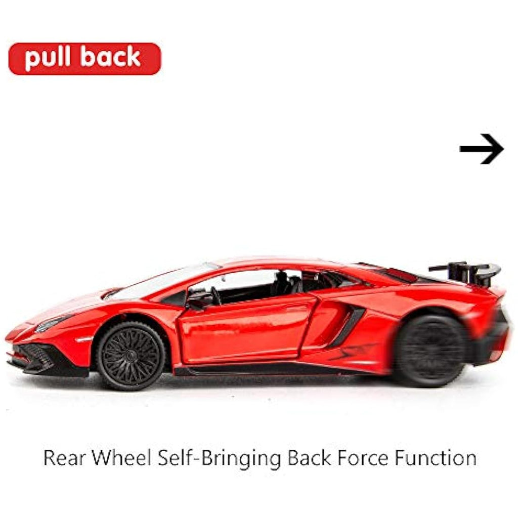 TGRCM-CZ Lamborghini Aventador LP770-4 1/36 Diecast Pull Back Car - Red