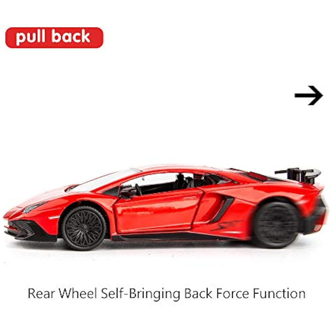 TGRCM-CZ Lamborghini Aventador LP770-4 1/36 Diecast Pull Back Car - Red