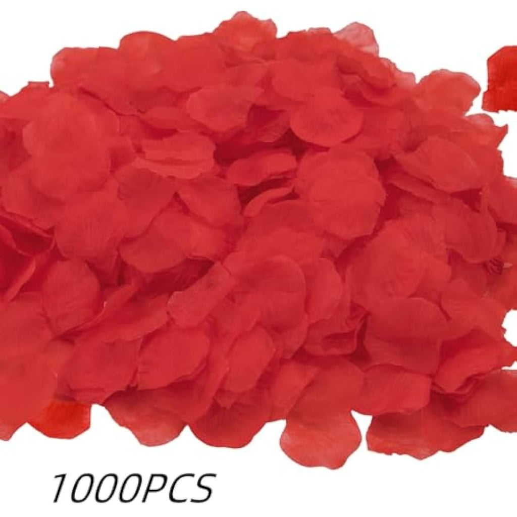 1000pcs Red Silk Rose Petals for Romantic Wedding Decor