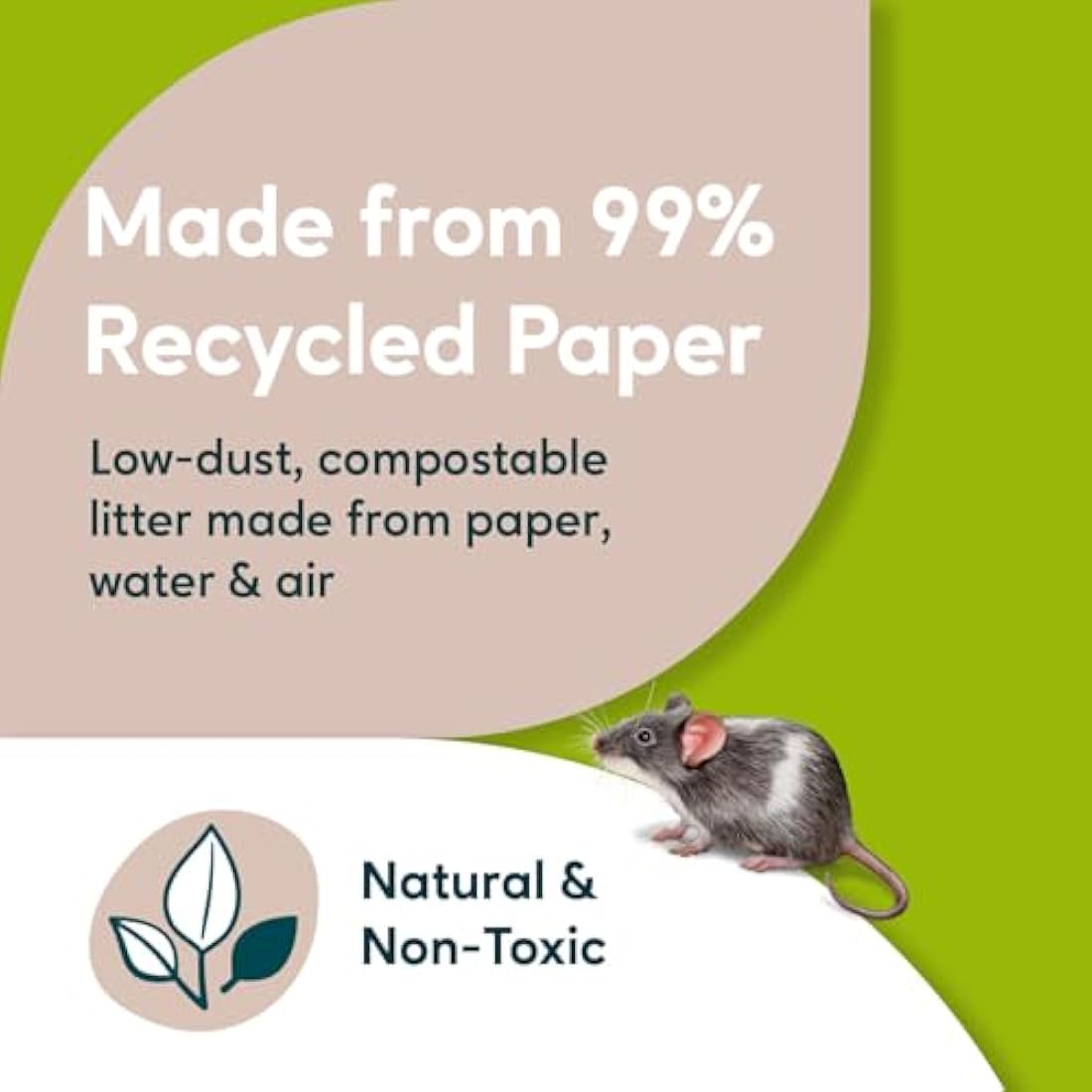 Back 2 Nature Recycled Paper Litter & Bedding for Small Pets | 10L