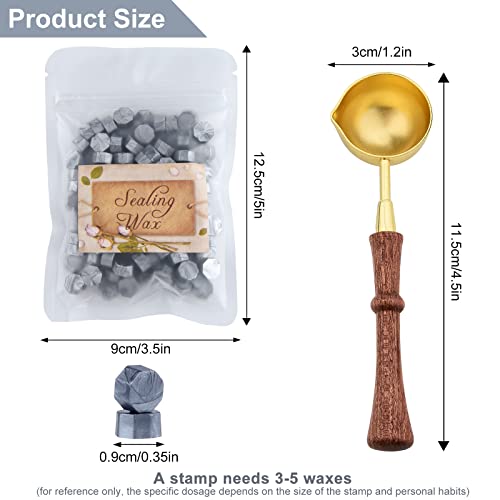 Octagon Sealing Wax Beads Kit - 300 Pcs with Melting Spoon