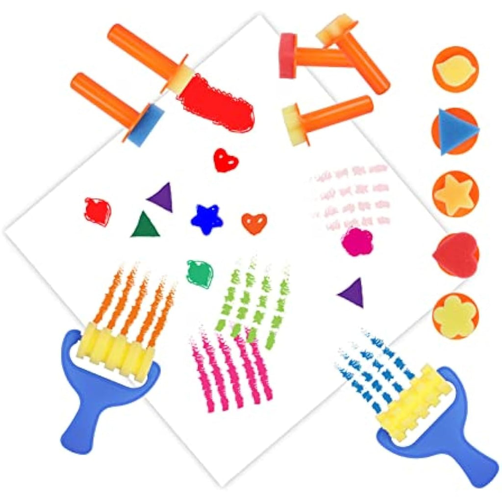 BLOT Washable Finger Paint Set for Kids – 10 Colors with 15 Tools