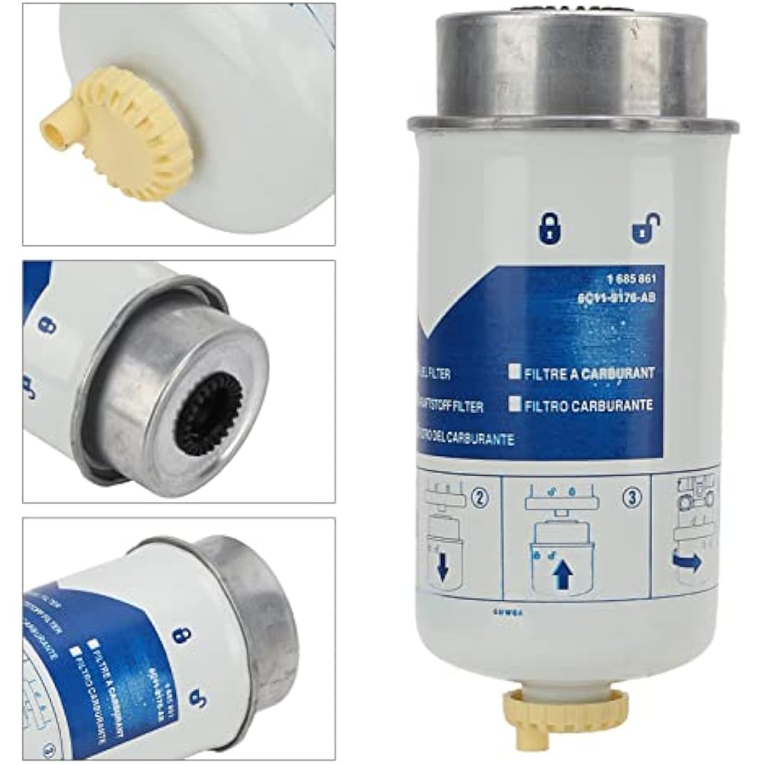 Aramox Diesel Fuel Filter Assembly for Transit MK7 2.2 2.4 3.2 2006-2014