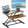 PUTORSEN 32" Standing Desk Converter | Ergonomic Sit Stand Riser - Rustic