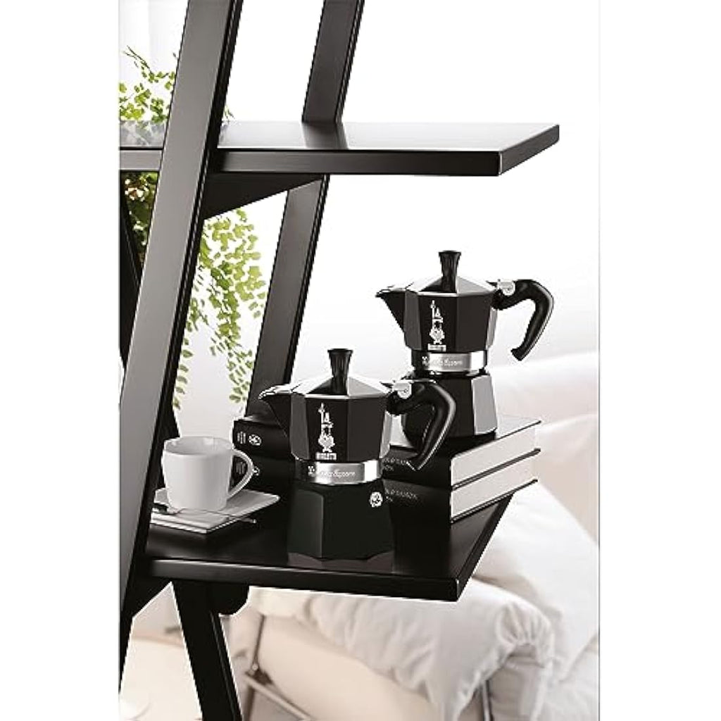 Bialetti Moka Express 6-Cup Stovetop Espresso Maker | Black Aluminum
