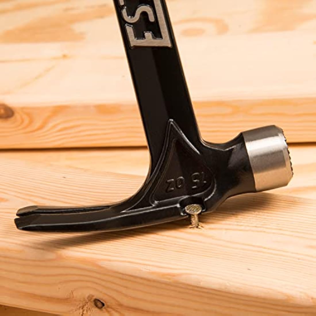 Estwing 15oz Ultra Black Hammer – Milled Face Steel Framing Hammer