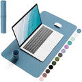 YSAGi PVC Leather Desk Pad – Waterproof Non-Slip Writing Mat, Azure